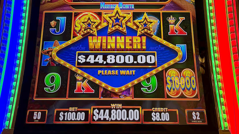 A guest won $44,800
