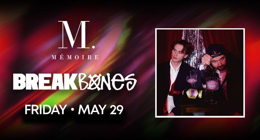 Breakbones performs at Memoire on May 29