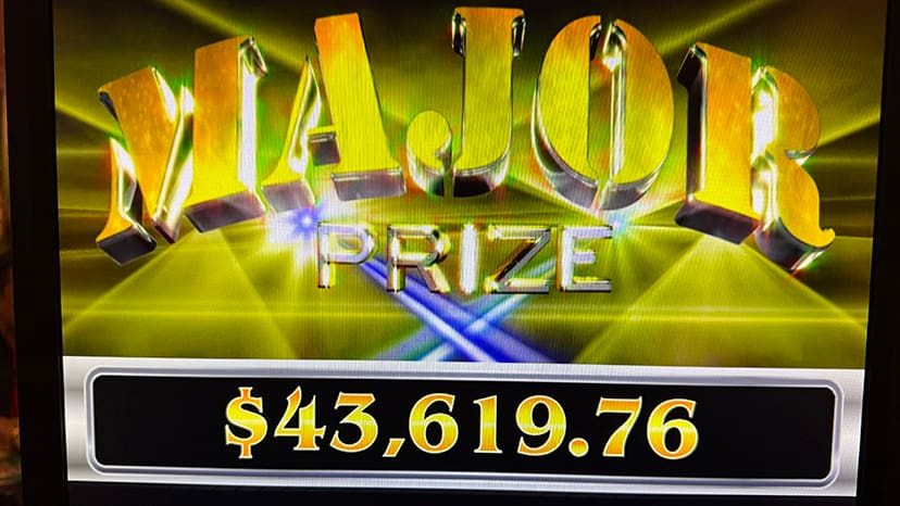 A guest won $43,619