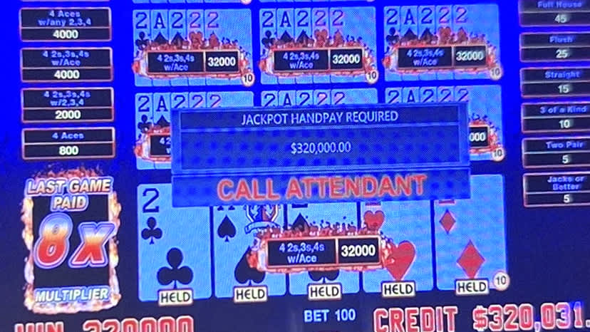 A guest won $320,000.