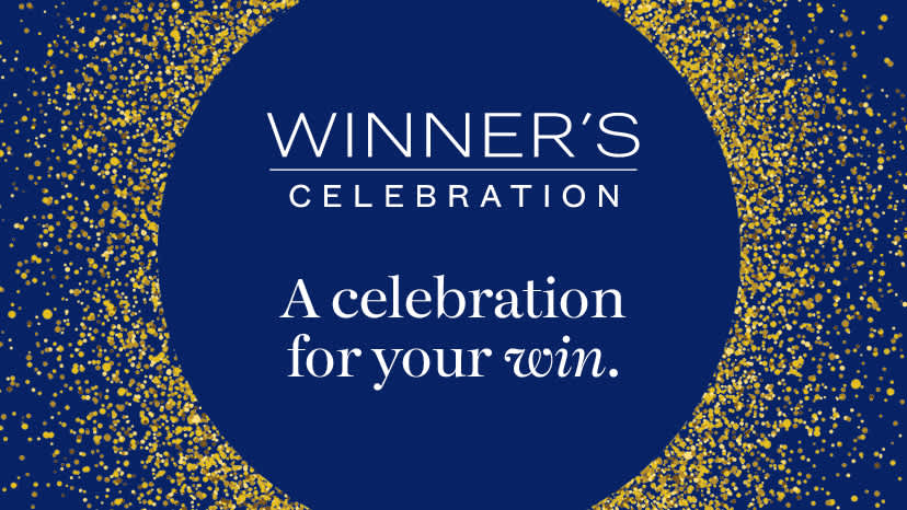 Winner's Celebration. Celebrate your win with another. 