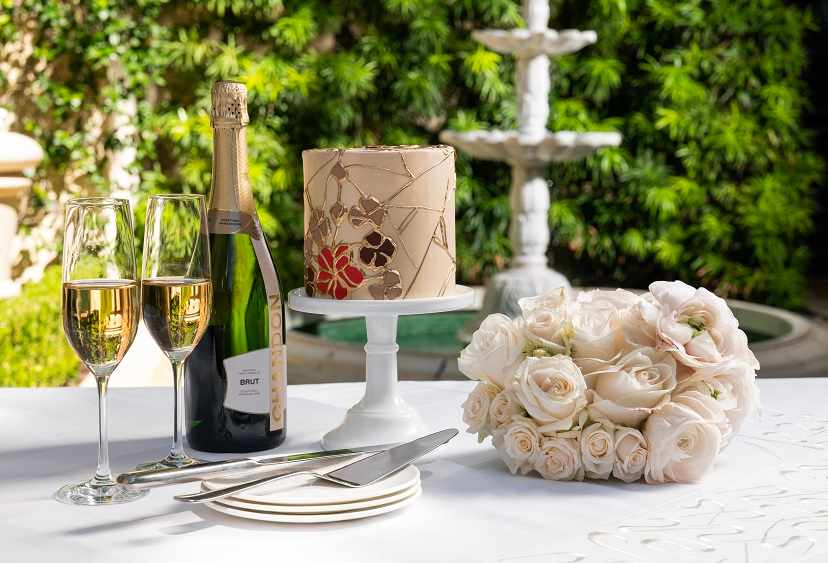 Gilded Elegance Celebration Cake