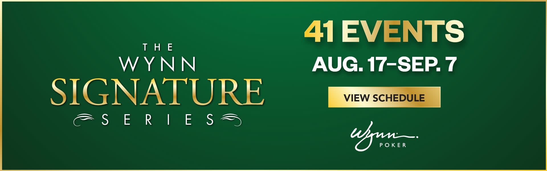 Wynn Signature Series Poker Tournaments 2026
