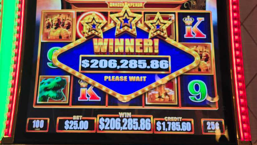A guest won $206,285.