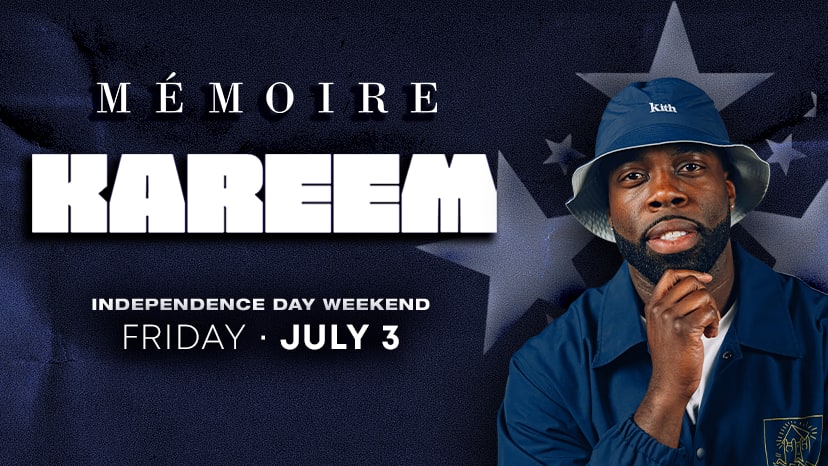 Kareem performs at Memoire on July 3