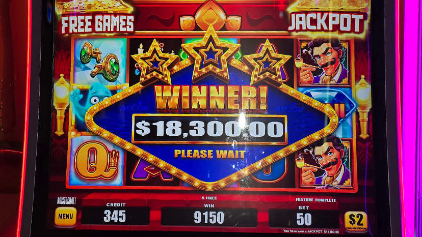 A guest won $18,300.