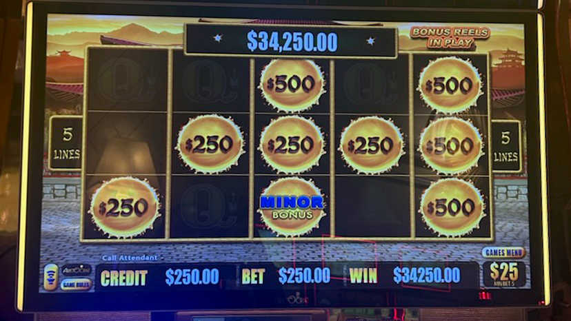 A guest won $34,250.