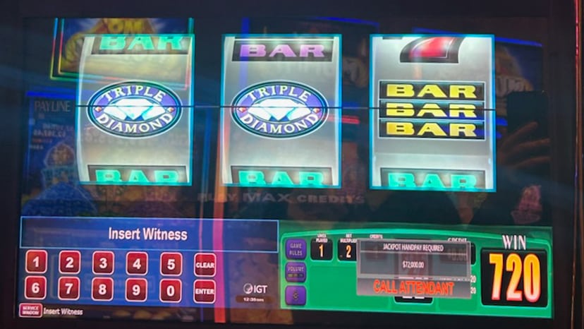 A guest won $72,000