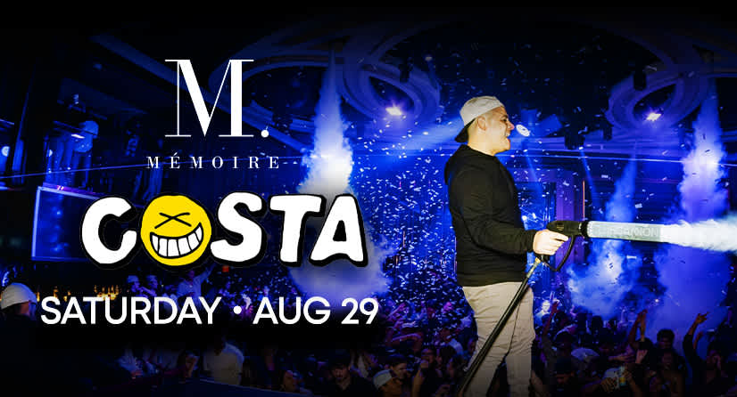 Costa performs at Memoire on August 29