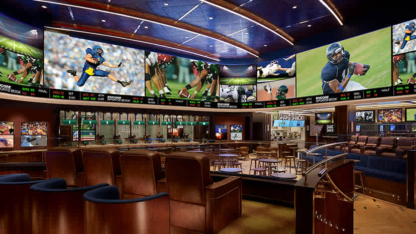 The exterior of Encore Sports Book