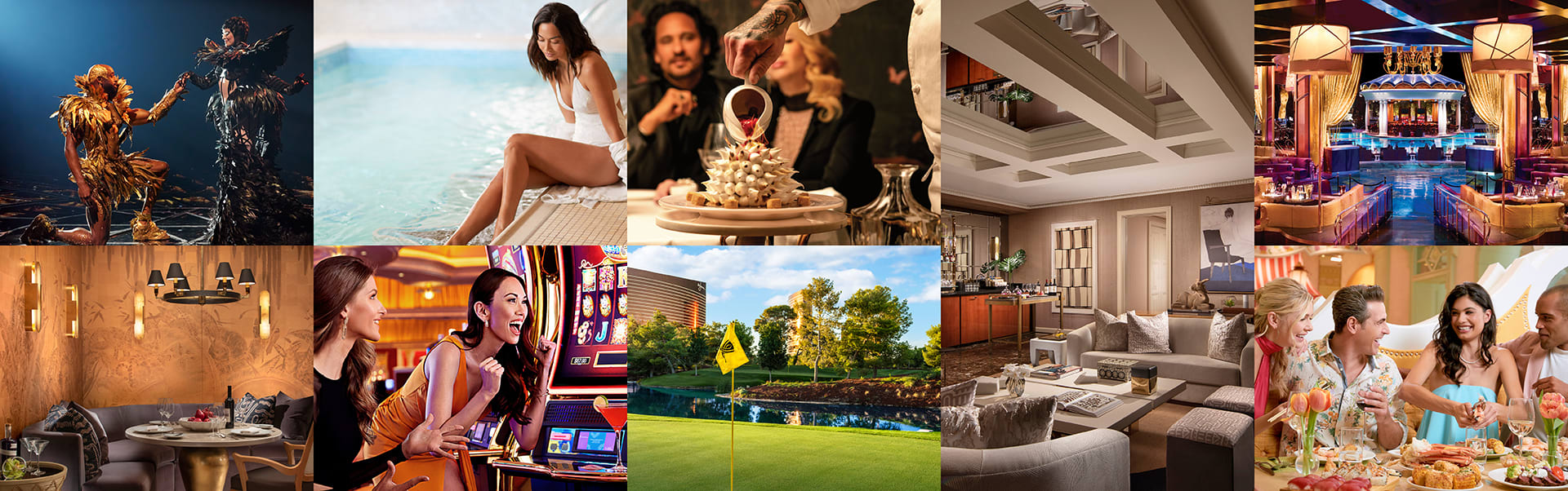 Photo collage of Wynn Resorts