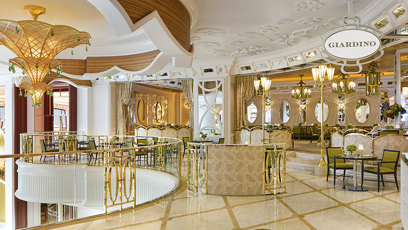 The exterior of Giardino at Encore Boston Harbor
