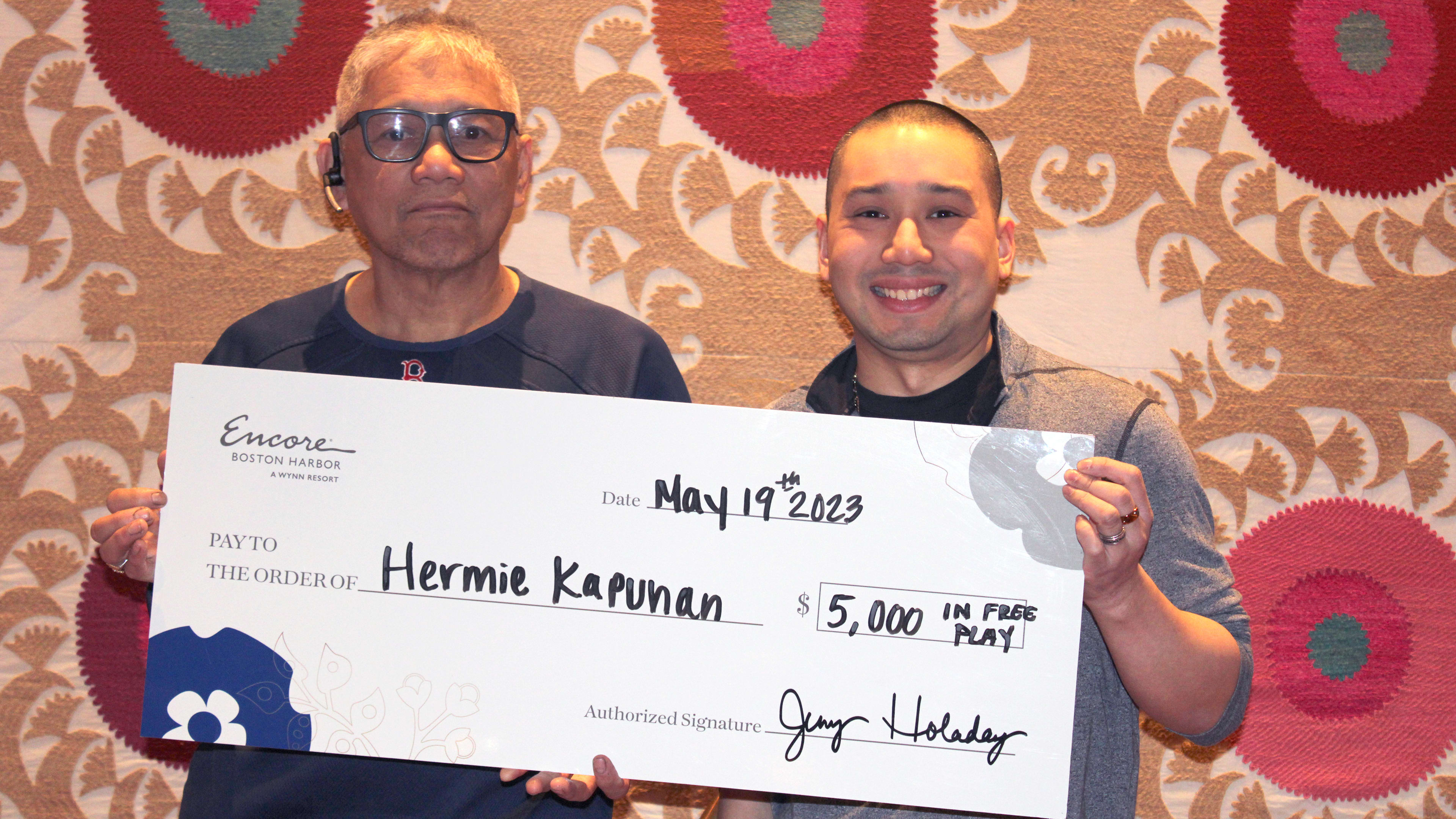 Hermie K won $5000 in free play