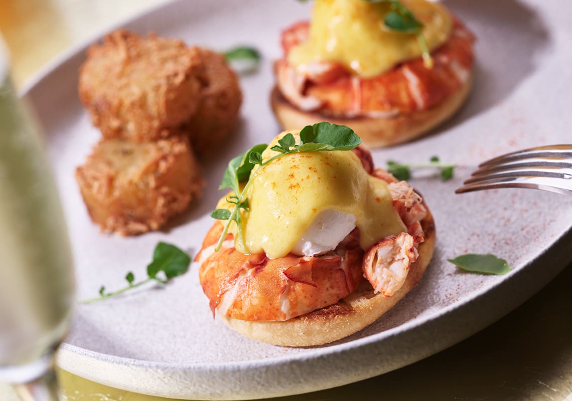 Lobster Benedict at The Garden Cafe