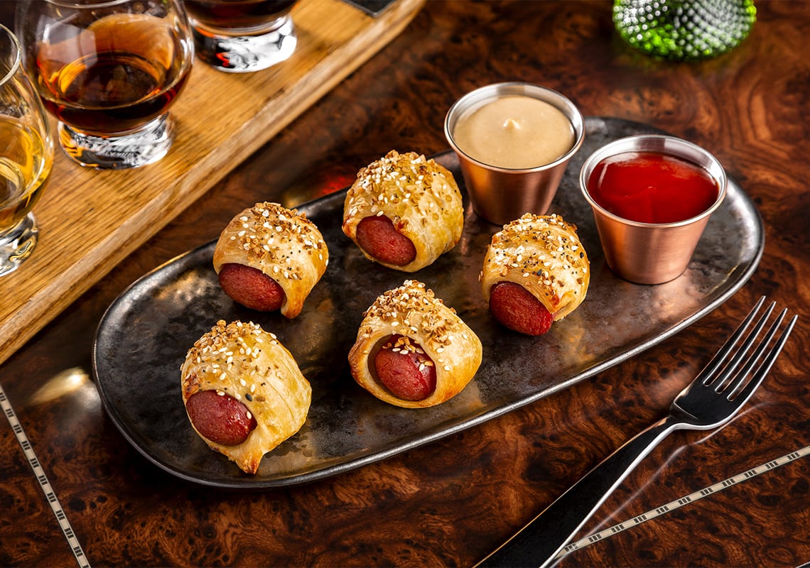 Pigs in a Blanket at Rare Lounge