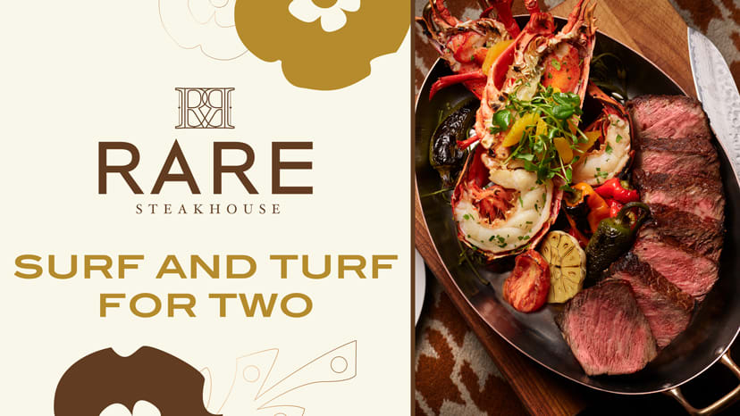 Surf and Turf for Two at Rare Steakhouse