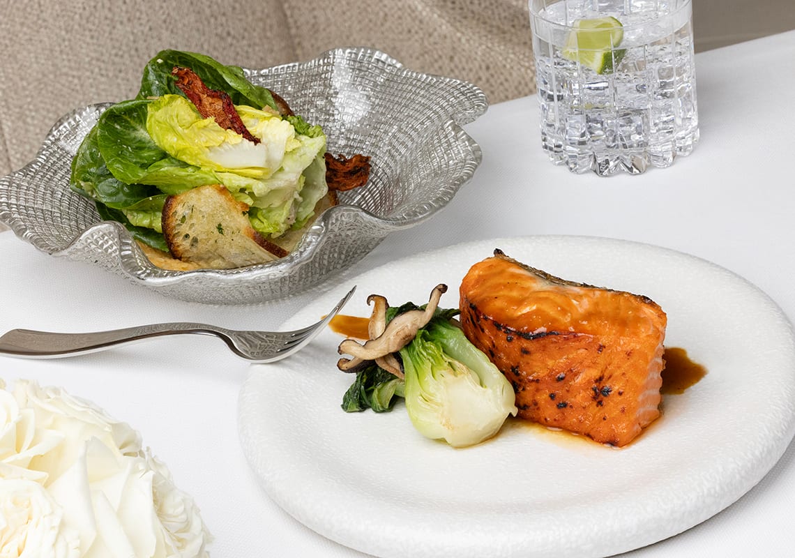 Ora King Salmon with Little Gem Caesar