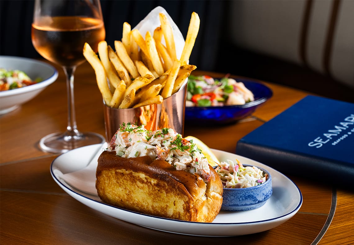 Classic Maine Lobster Roll at Seamark Seafood and Cocktails