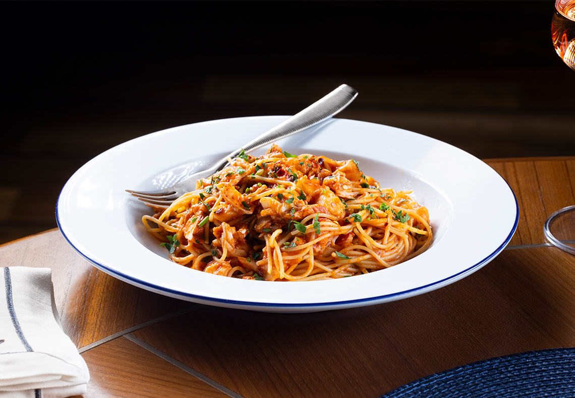 Spaghetti Fra Diavolo at Seamark Seafood and Cocktails