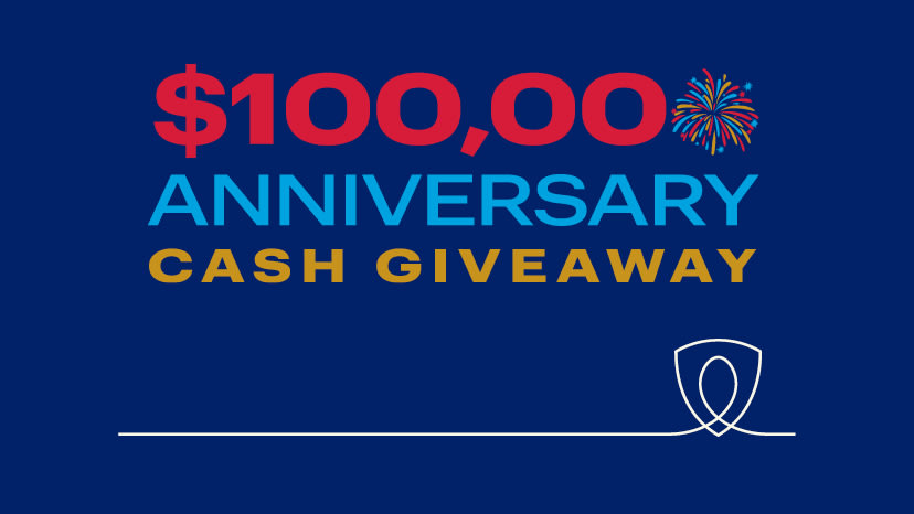 $100,000 Anniversary Cash Giveaway