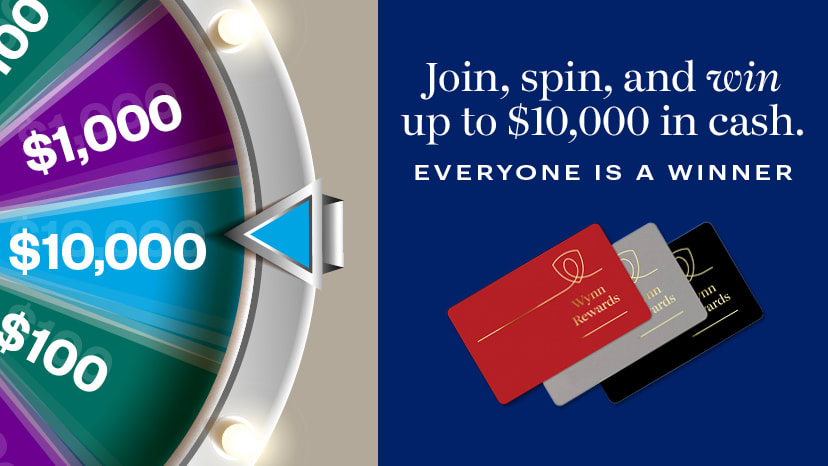 Become a member. Spin for up to $10,000 in cash.