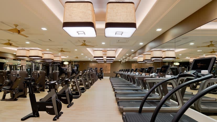 treadmills at Encore fitness center in Las Vegas