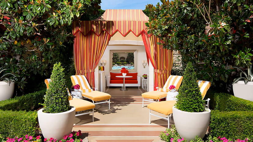 Cabanas at the Wynn pool in Las Vegas