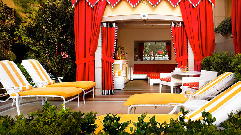 Cabanas at the Wynn pool in Las Vegas